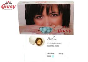 PRALINE CELESTI:Nocciola Ricoperta Di Cioccolato AL Latte Colore Celeste Senza Amidi    900 Gr