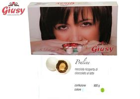 PRALINE PROMESSA: Nocciola Ricoperta Di Cioccolato Al Latte Colore Verde Senza Amidi    900 Gr