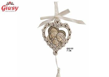 Cuore Appendino Sacra Famiglia 7 Cm    12*288