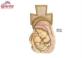 Croce Piedistallo Madonna Con Bimbo 8 Cm 6*288