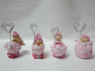 Folletto Rosa Con Clips Cm  H.10  4*144 4 Soggetti Assortiti Con Astuccio e Borsetta