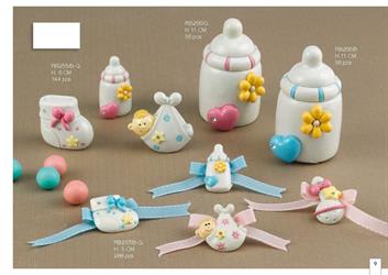 4 Soggetti Nascita Con Fiocco Girl 5 Cm