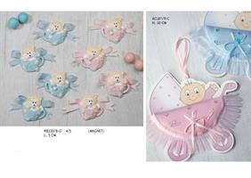 Orsetto Magnete Con Fiocco 4 Soggetti Assortiti Girl L.5 Cm 12*288