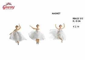 Magnete Ballerina Con Tulle 3 Soggetti Assortiti 24*288 H.8 Cm
