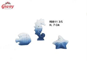 Calamita Soggetti Marini In Resina 3 Assortiti H.7Cm 24*288