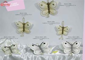 Farfalla Piccola In Ceramica Di Capodimonte Collezione Matrimonio 10x15,5Cm