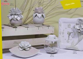 Sfera In Ceramica Di Capodimonte Con Led Collezione Sabbia 10Cm