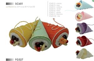 Cono Frutta Porta-Confetti Colore Arancio Quantita' Minima Pezzi 10
