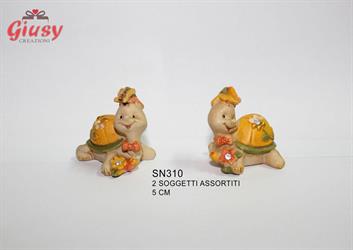 Tartaruga Piccola In Resina 2 Soggetti Assortiti  Cm 4x4