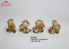 Mucca Lola Mignon 3,5XH.4 CM. 4 Soggetti Assortiti 8*384