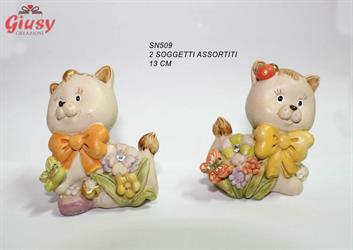 Gatto Salvadanaio 2 Soggetti Assortiti Con Scatola Regalo 2*24