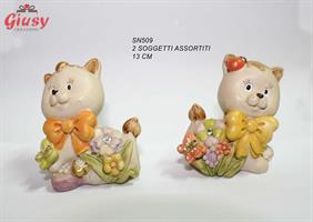 Gatto Salvadanaio 2 Soggetti Assortiti Con Scatola Regalo 2*24