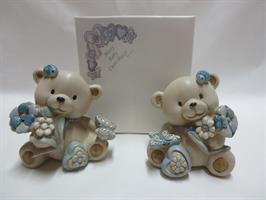 Orso Celeste Medio 2 Soggetti Assortiti H.8Cm Con Scatola Regalo 2*48