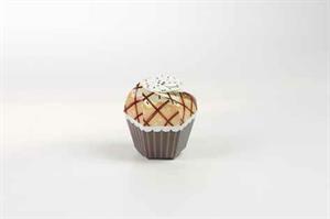 Scatola Portaconfetti Cupcake Cioccolato E Vaniglia  6X6X7 Cm 2*200