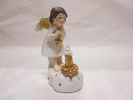 Angelo Con Luce Cuore E Stella Bianco 2 Soggetti Assortiti 2*48