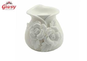 Porta Candela Piccolo con Papavero Bianco 9 Cm 1*96