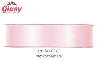 Nastro Raso Rosa Mm25x50 Metri