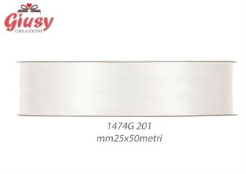 Nastro Raso Crema Mm 25x50 Metri