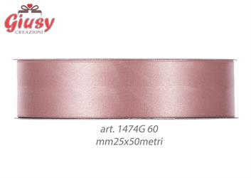 Nastro Raso Rosa Antico Mm 25x50 Metri