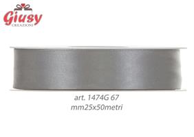 Nastro Raso Grigio Mm 25x50 Metri