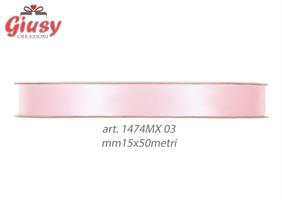Nastro Raso Rosa Mm 15x50 Metri