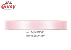 Nastro Raso Rosa Mm 15x50 Metri