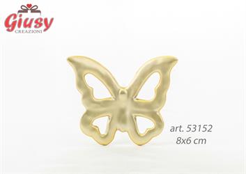 Farfalla Calamita In Porcellana Colore Oro 8x6 Cm 6*144