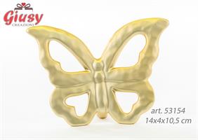 Farfalla In Porcellana Colore Oro 14x4x10,5 Cm 1*48