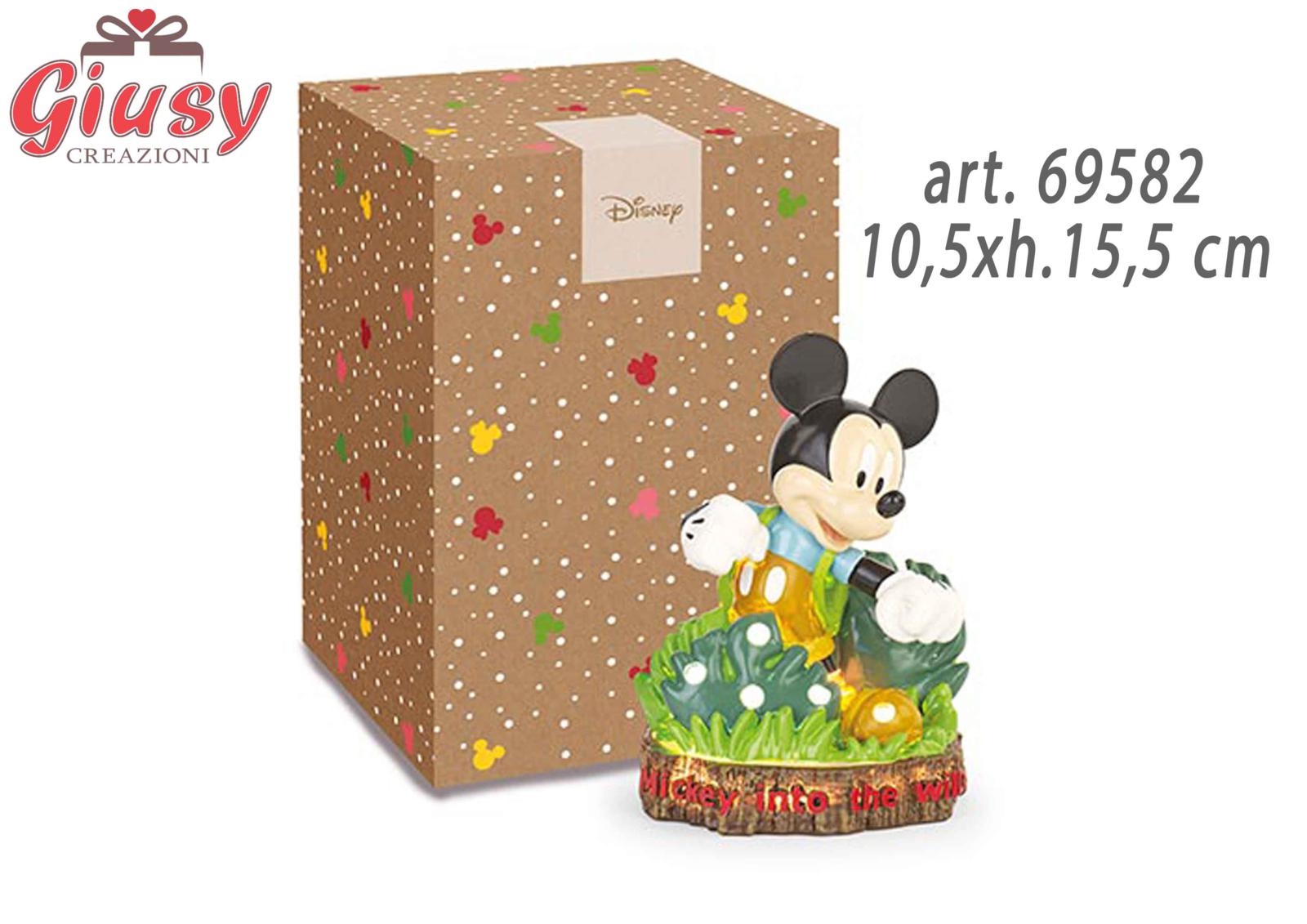 Walt Disney Lampada Mickey Wild In Resina 10,5xh.15,5 Cm Completa Di Scatola 1*12