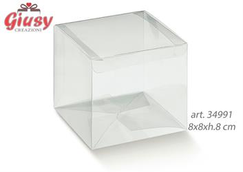 Scatola Automatica In Pvc Trasparente 8x8xh.8 Cm