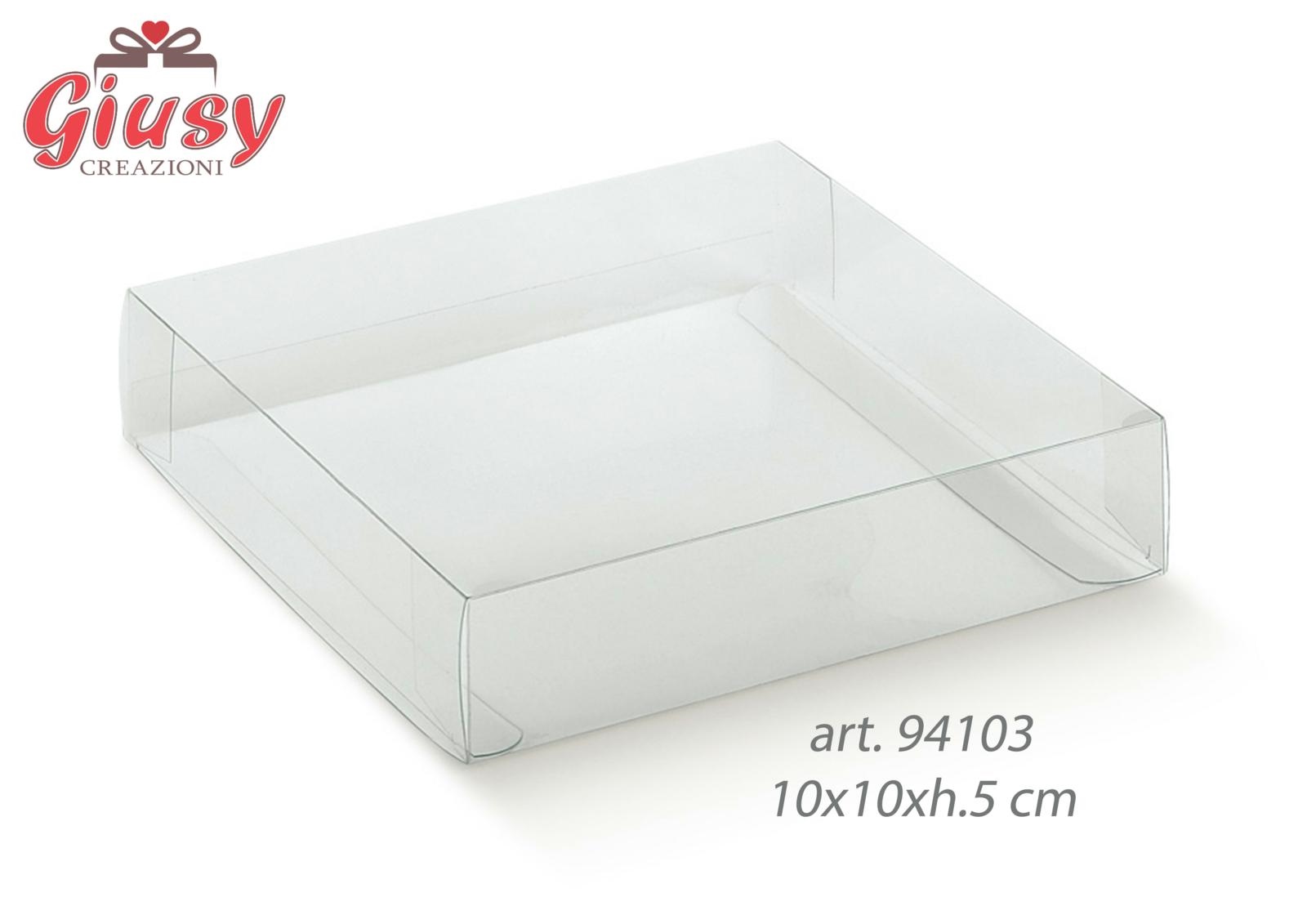 Scatole In Pvc Trasparente 10x10xh.5 Cm - ASTUCCI IN PVC - Ingrosso  bomboniere Casoria Napoli Giusy Creazioni