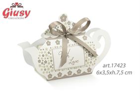 Scatola Portaconfetti Teiera Collezione With Love 6x3,5x7,5 Cm 200*200