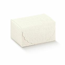 Scatola In Cartoncino Decoro Seta Bianco 7x4.5xh.3.5 Cm