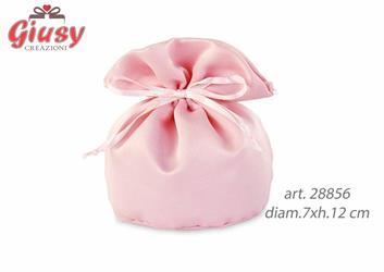 Saccoccio In Raso Rosa Diam.7xh.12 Cm 12*432