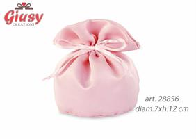 Saccoccio In Raso Rosa Diam.7xh.12 Cm 12*432