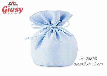 Saccoccio In Raso Azzurro diam.7xh.12 Cm 12*432