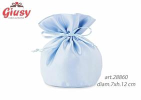 Saccoccio In Raso Azzurro diam.7xh.12 Cm 12*432