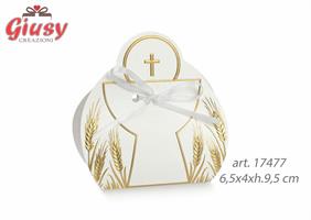 Scatolina Calice Con Decoro Croce Oro 6,5X4XH.9.5 Cm 10*200