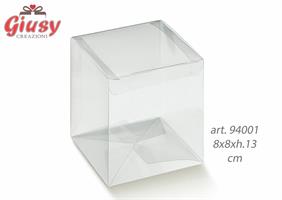 Scatola Pieghevole in Pvc Trasparente 8x8xh.13 Cm 10*200