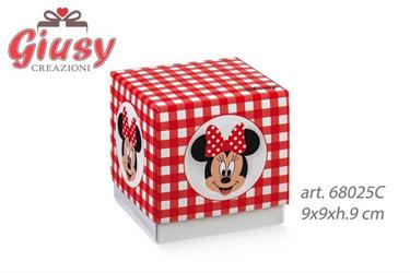 Scatola Walt Disney Fleur Senza Finestra Minnie Decoro Rosso 9x9xh.9 Cm 10*200