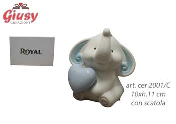Elefante Grande in Ceramica Rosa 10xh.11 Cm Completp Di Scatola 1*48