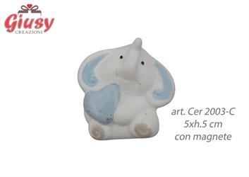 Elefante Celeste In Ceramica Con Magnete 5xh.5 Cm 10*200