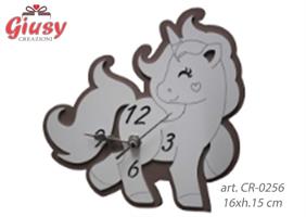 Orologio Unicorno In Legno Decoro Fango Completo Di Astuccio