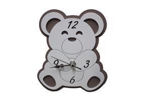 Orologio Orsetto In Legno Decoro Fango Completo Di Astuccio