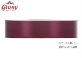 Nastro Raso Mm25x50 Metri Colore Wine