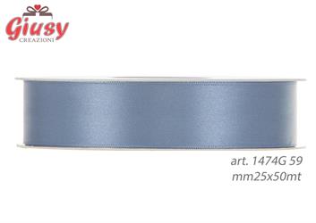 Nastro Raso Mm25x50Metri Smokey Blue