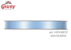 Nastro Raso Mm15x50 Metri Colore Light Blue