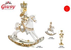 Antico Generale In Resina Vestito Decoro Oro Con Appendino 15,7 Cm 2*16