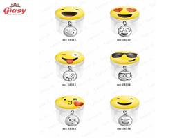 Scatola Plex Smaltata Con Ciondolo Smile 5x5 Cm