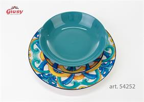 Set 18 Piatti Decoro Riviera Blu 1*2